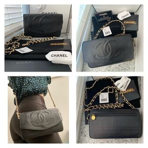 Chanel Caviar CC Single Flap Crossbody Bag WOC